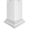 Ekena Millwork Craftsman Classic Square Non-Tapered, Double Raised Panel PVC Column, Crown Capital & Crown Base CC0808ENDCRCR